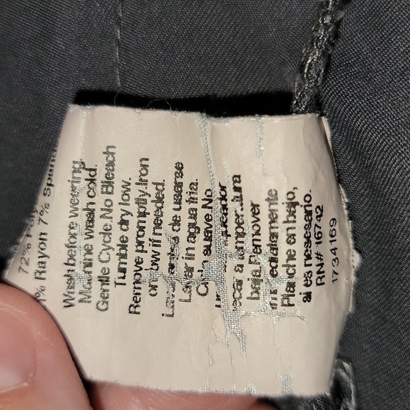 Jockey scrub top size XS. Gray, short sleeve, zipper pockets. - Picture 7 of 8